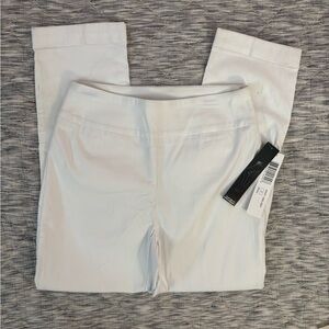 Tribal White Pull-On Cropped Straight Leg Pants Sz 4 NWT | Tribal Women Pants -